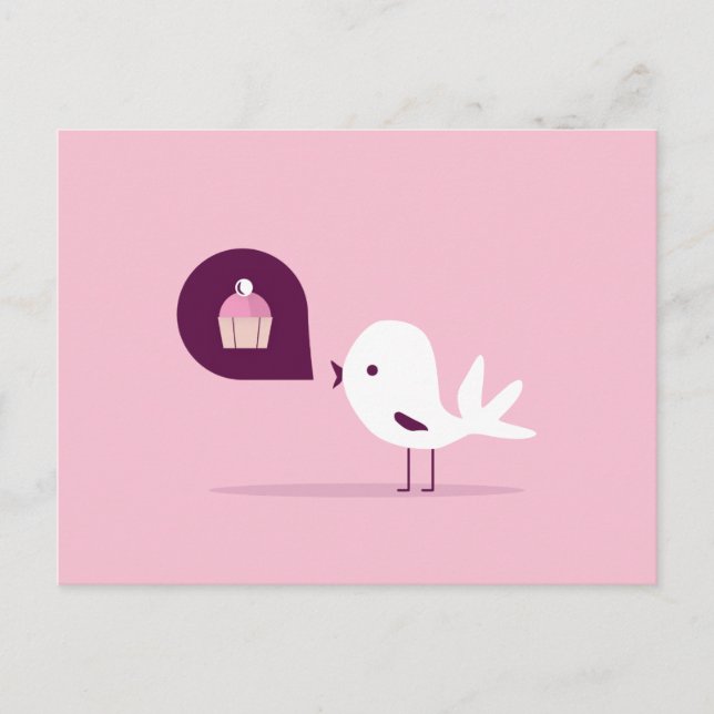 Carte Postale Muffin d'oiseaux (Devant)