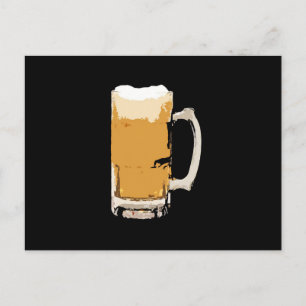 Carte Postale Mug Foameux De Bière Pop Art