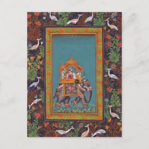 Carte Postale Mughal Inde Islam Perse Perse Eléphant