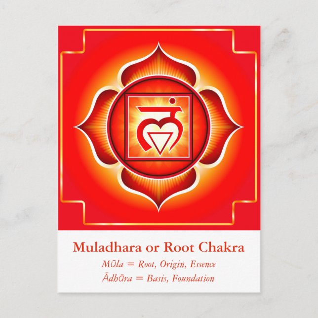 Carte postale Muladhara ou Root Chakra (Devant)
