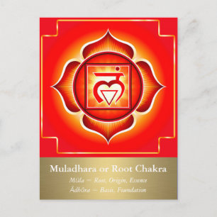 Carte postale Muladhara ou Root Chakra