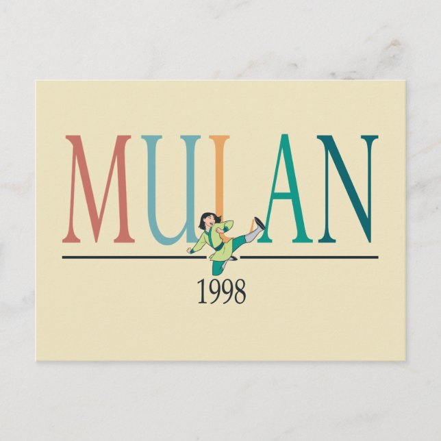 Carte Postale Mulan 1998 Graphique (Devant)