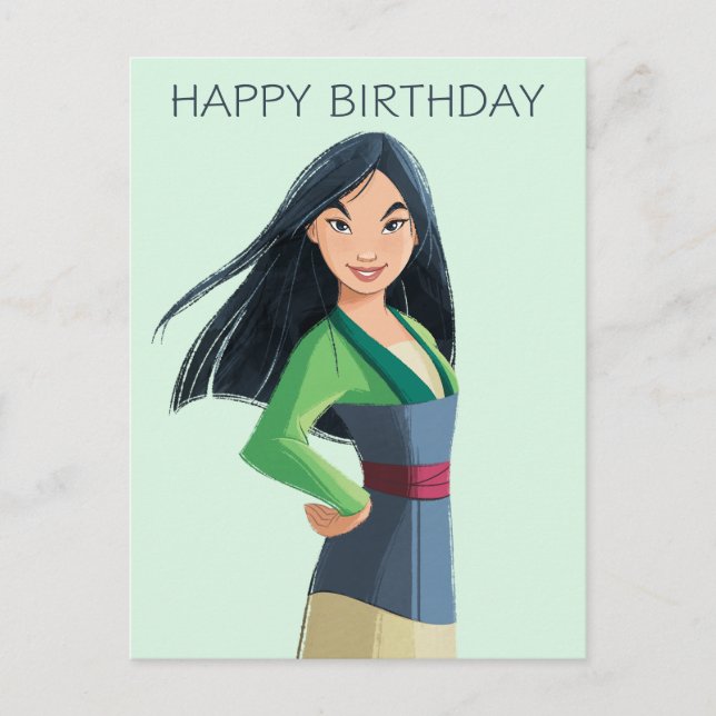 Carte Postale Mulan Courage à chaque pas (Devant)