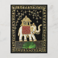 Multicolor Thread et Zari brodé Royal Eleph
