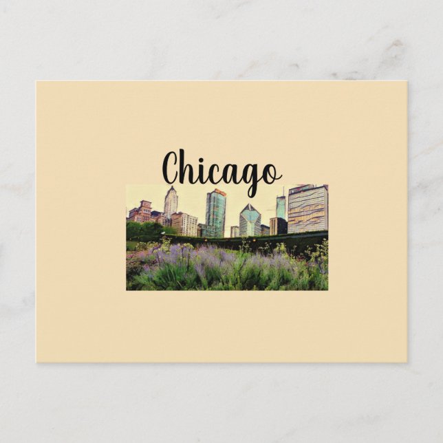 Carte postale multifonction Chicago, IL skyline (Devant)