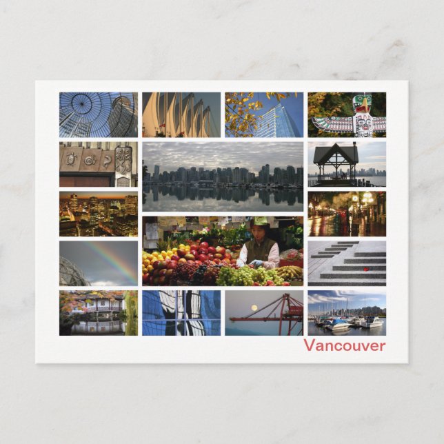 Carte Postale Multiimage de Vancouver (Devant)