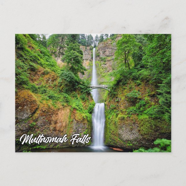 Carte Postale Multnomah Falls, Columbia River Gorge, Oregon, Éta (Devant)