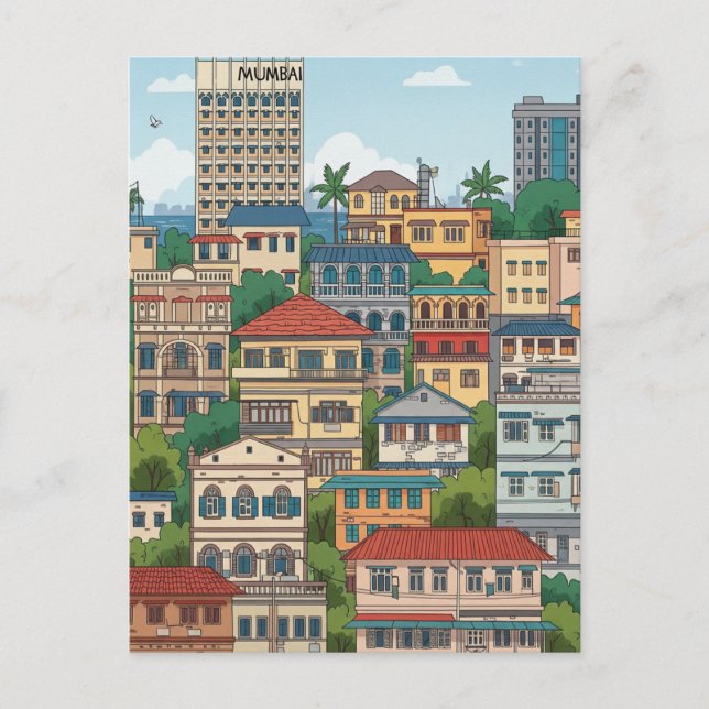 Carte Postale Mumbai India Travel (Devant)