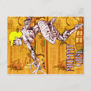 Carte Postale Mummy Girl Macabre Maîtresse du Mystère