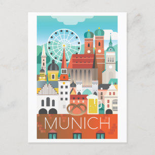 Carte postale Munich, Allemagne