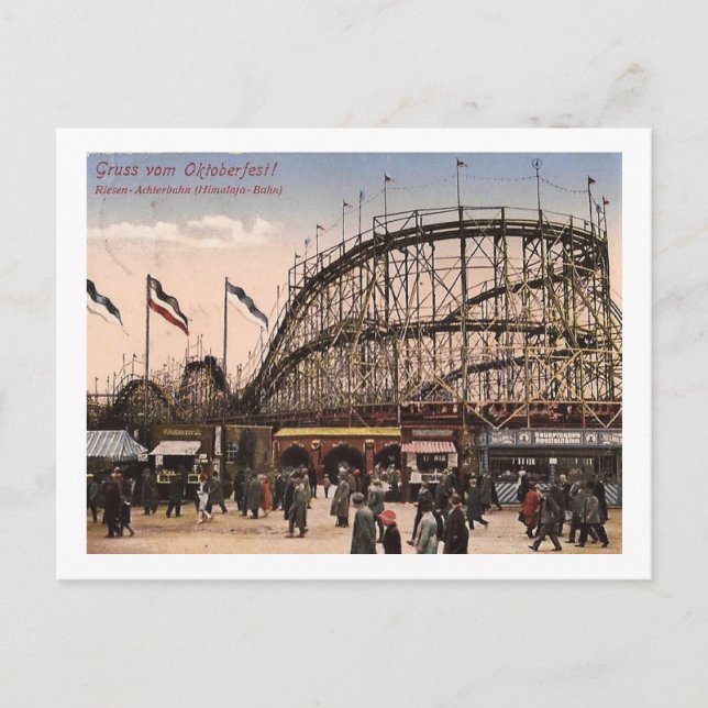 Carte Postale Munich, Allemagne Oktoberfest Roller Dessous de ve (Devant)
