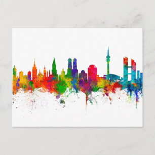Carte Postale Munich Allemagne Skyline München