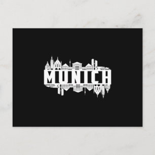 Carte Postale Munich Allemagne Ville Ville Ville Amusante Idée c