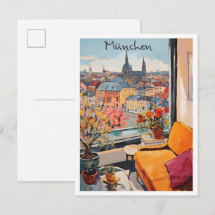 Carte Postale Munich Allemagne Voyage Esthétique