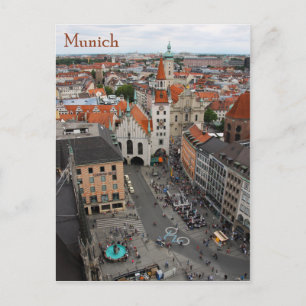 Carte Postale Munich vue Altes Rathaus depuis Marienplatz