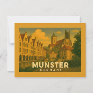 Carte Postale Münster Germany City Art