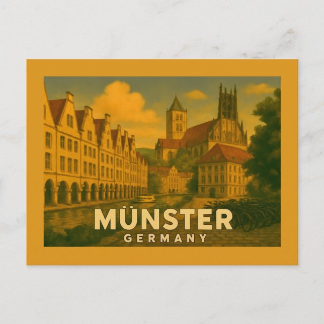 Carte Postale Münster Germany City Art (Devant)