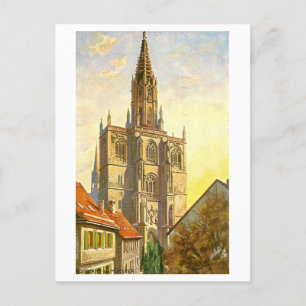 Carte Postale Munster vintage à Konstanz, Allemagne