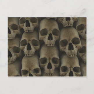 Carte Postale Mur crâne