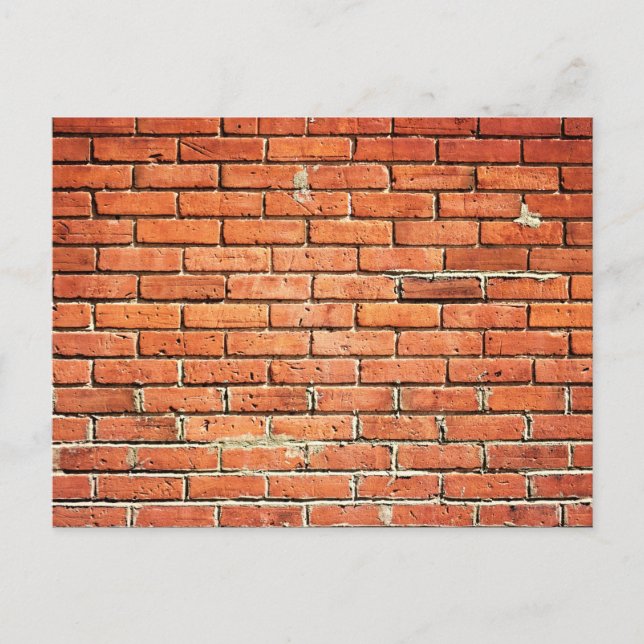 Carte Postale Mur de briques orange rouge petit (Devant)
