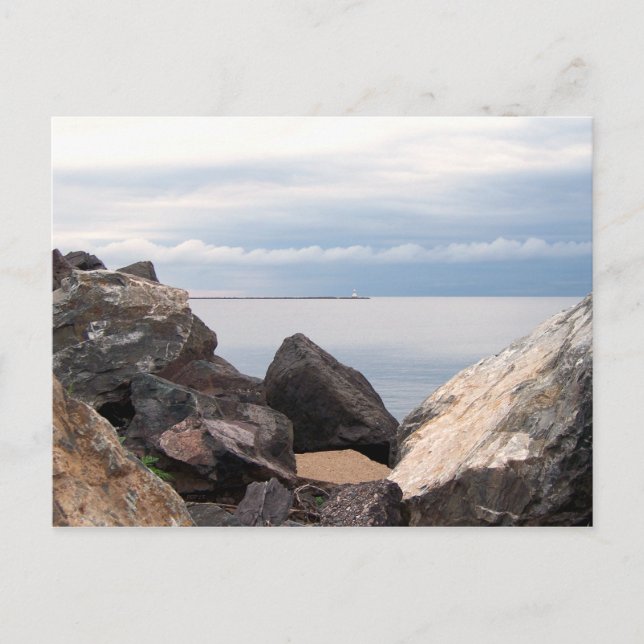 Carte Postale Mur de rupture sur le lac Supérieur (Devant)