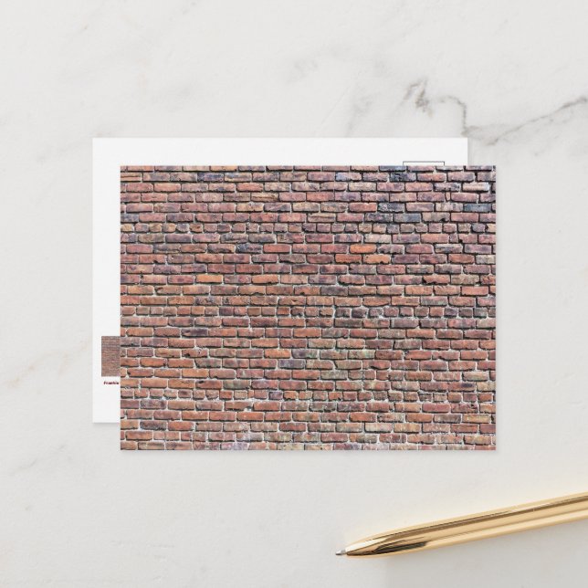 Carte Postale Mur en briques (Devant/Arrière en situation)