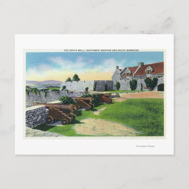 Carte Postale Mur Sud, Bastion Sud-Ouest, Casernes Sud (Devant)