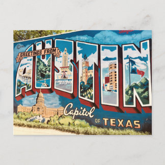 Carte Postale Muraille murale Austin Texas