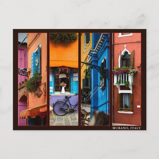 Carte Postale Murano, Italie 4 Photo Collage personnalisé (Devant)