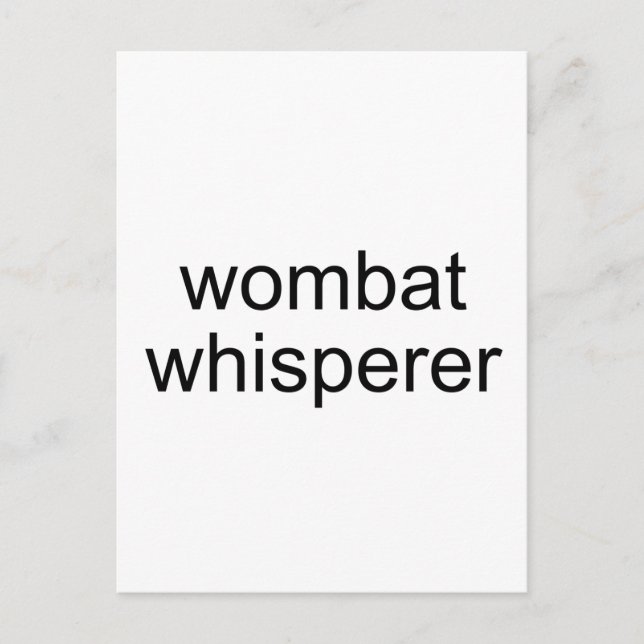 Carte Postale murer wombat (Devant)