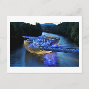Carte Postale Murinsel futuriste (Mur Island), Graz, Autriche