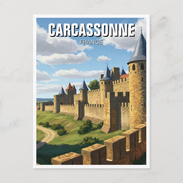 Carte Postale Murs de Carcassonne France Voyage (Devant)