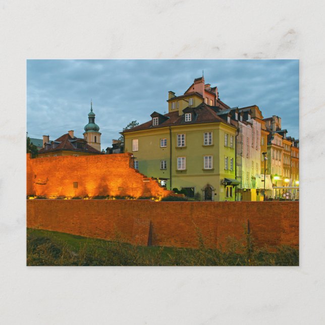 Carte Postale Murs de la ville de Varsovie Pologne (Devant)
