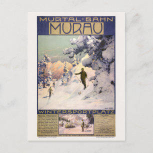 Carte Postale Murtalbahn Murau Autriche Poster vintage 1907