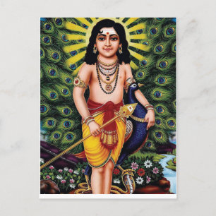 Carte Postale Muruga, diète hindoue, Palani muruga