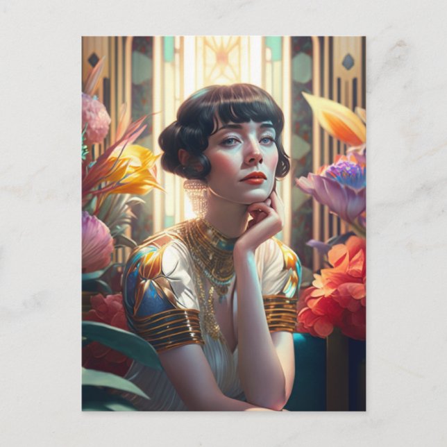 Carte Postale Muse pensive (Devant)