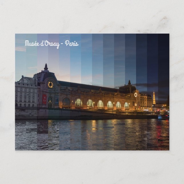 Carte Postale Musée d'Orsay Jour à Nuit Horaires - Paris (Devant)
