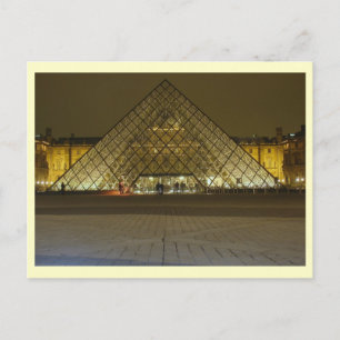 Carte Postale Musée du Louvre de nuit, Paris, France