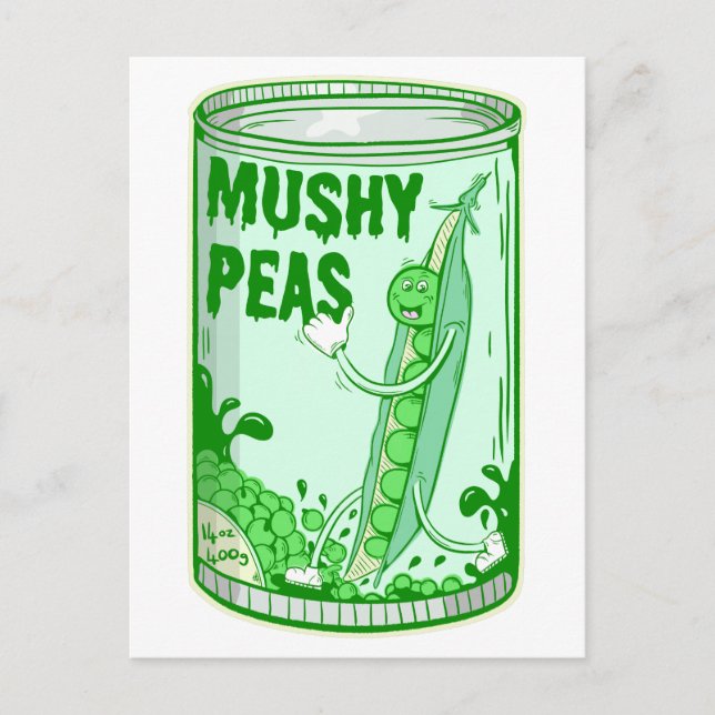 Carte Postale Mushy Peas pop art (Devant)