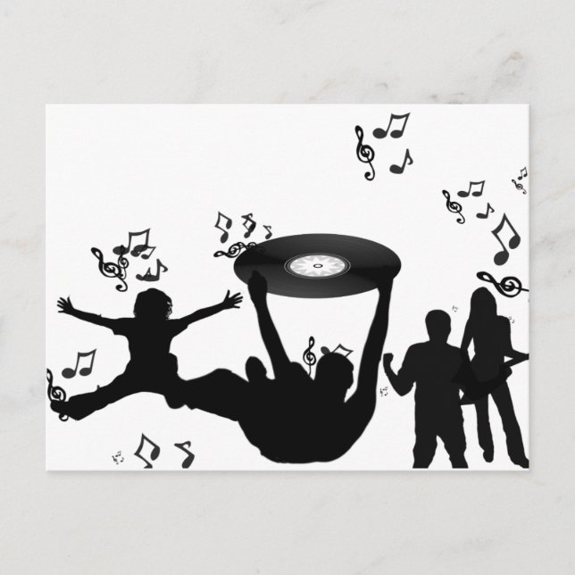 Carte Postale Music Disco Danse du peuple (Devant)