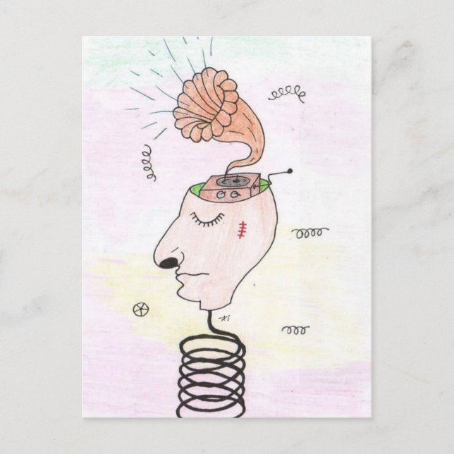 Carte Postale Music in my head (Devant)