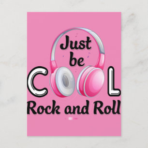Carte Postale Music Lover Just Be Cool Rock and Roll