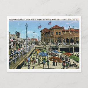 Carte Postale Music Pavilion, Ocean City, NJ Vintage