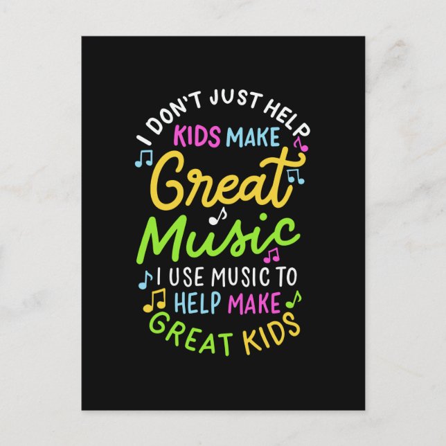 Carte Postale Music teacher (Devant)