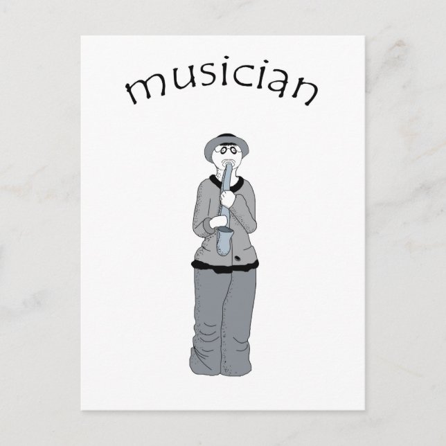 Carte Postale musicien (Devant)