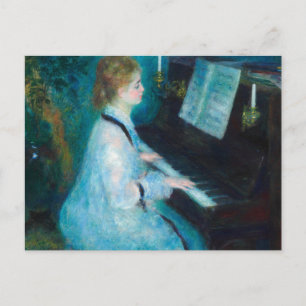 Carte Postale Musicien de piano Renoir Woman