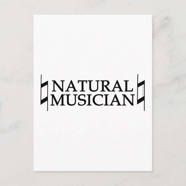 Carte Postale Musicien naturel (Devant)