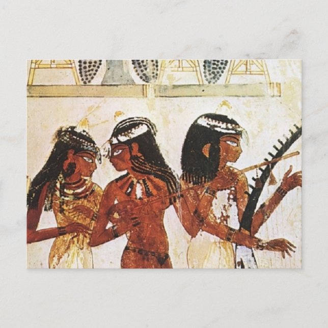 Carte Postale Musiciennes égyptiennes de femmes (Devant)