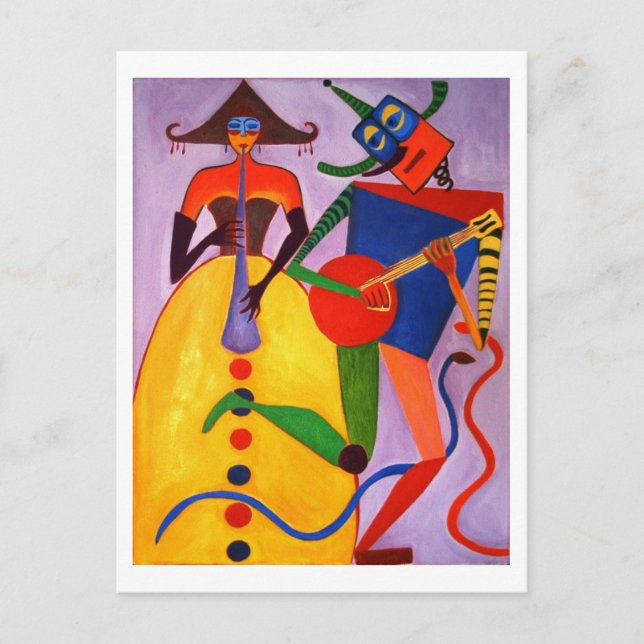 Carte Postale Musiciens (Devant)