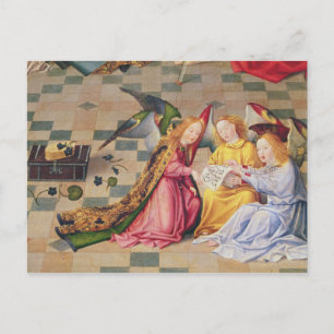 Carte Postale Musiciens anges du panneau droit du retable